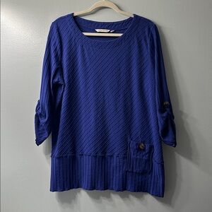 Soft Surroundings Blue Tunic Top